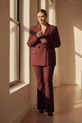 Plus Size Damen Oversize Blazer mit Schulterpolstern und Futter