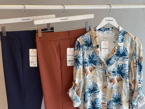 Plus Size Women's Leaf Print Cotton Viscose Long Shirt