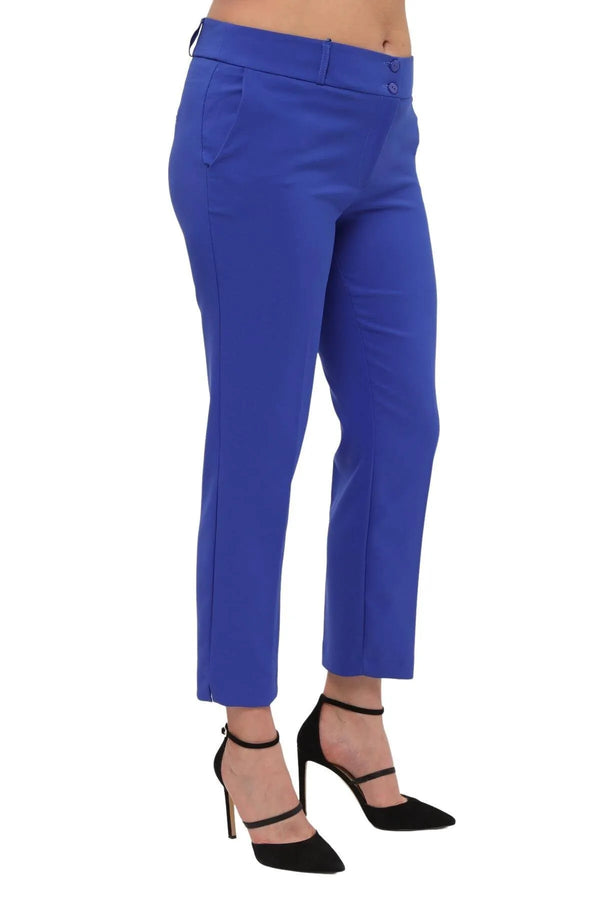 Женские брюки больших размеров с высокой талией и лайкрой - Комфорт и стиль на весь день