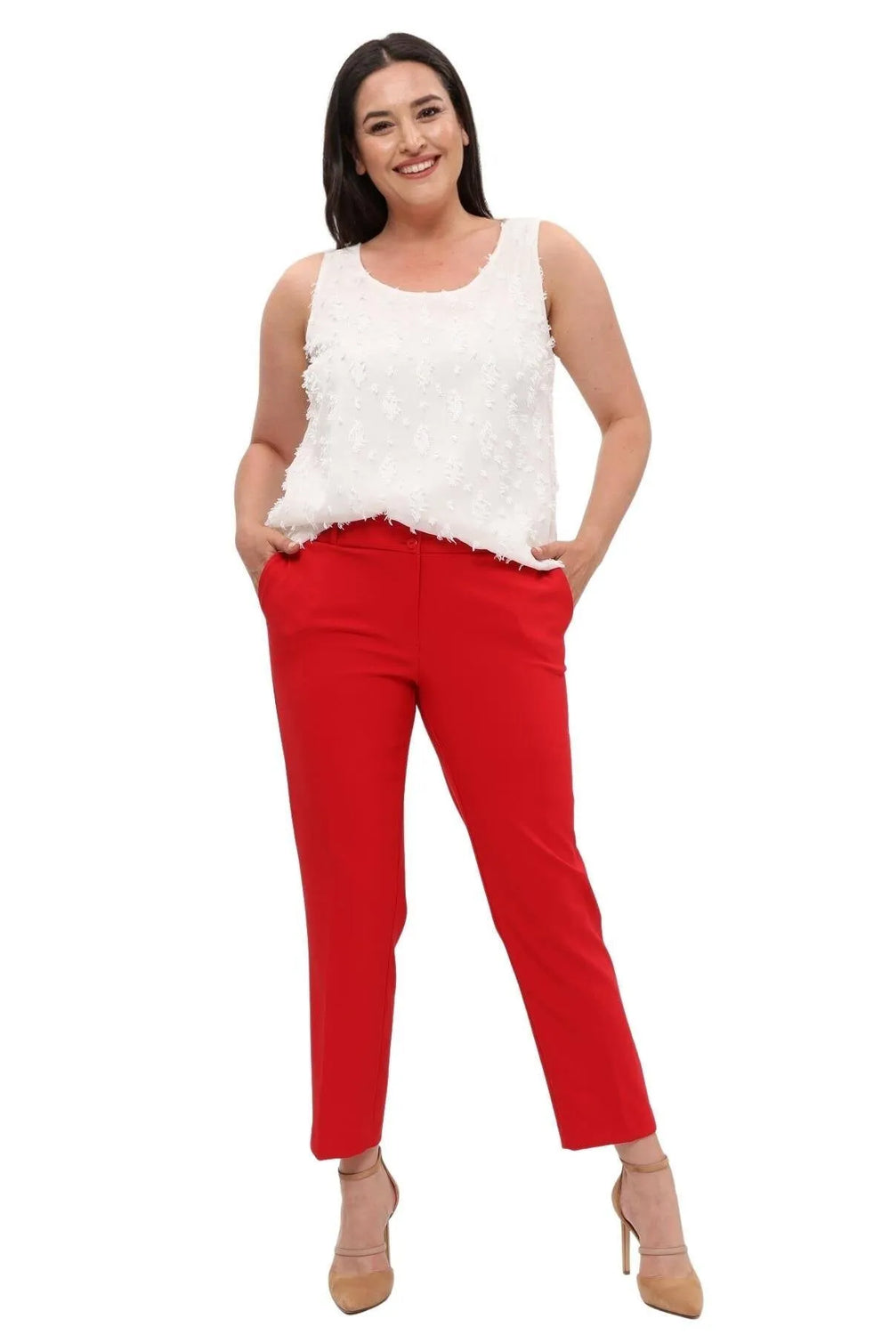 Женские брюки больших размеров с высокой талией и лайкрой - Комфорт и стиль на весь день - Image 18