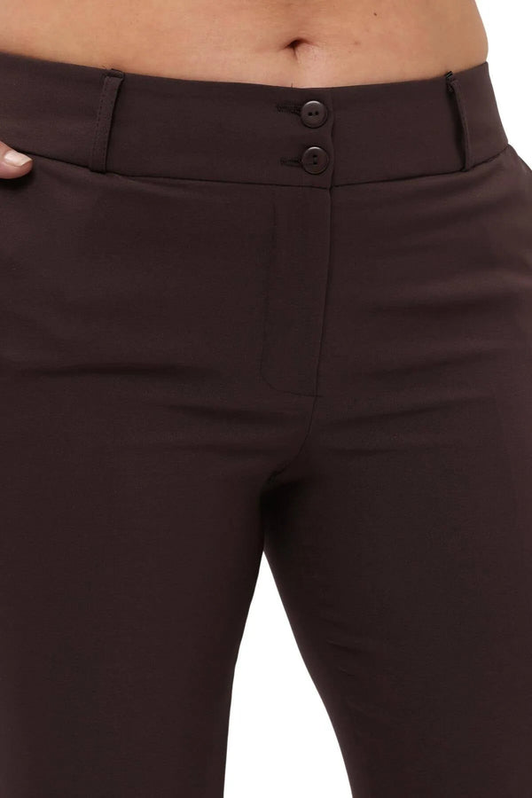 Женские брюки больших размеров с высокой талией и лайкрой - Комфорт и стиль на весь день