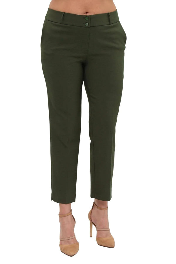 Женские брюки больших размеров с высокой талией и лайкрой - Комфорт и стиль на весь день
