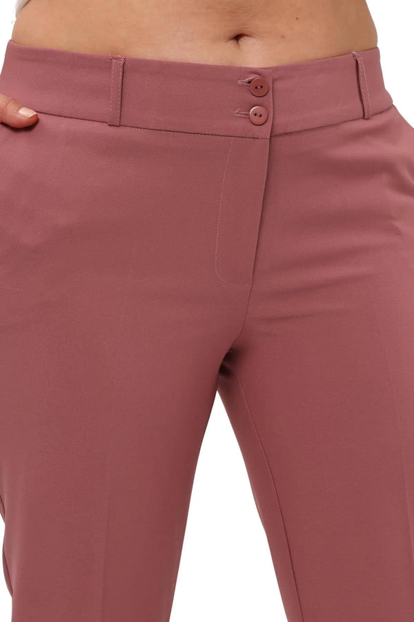 Женские брюки больших размеров с высокой талией и лайкрой - Комфорт и стиль на весь день