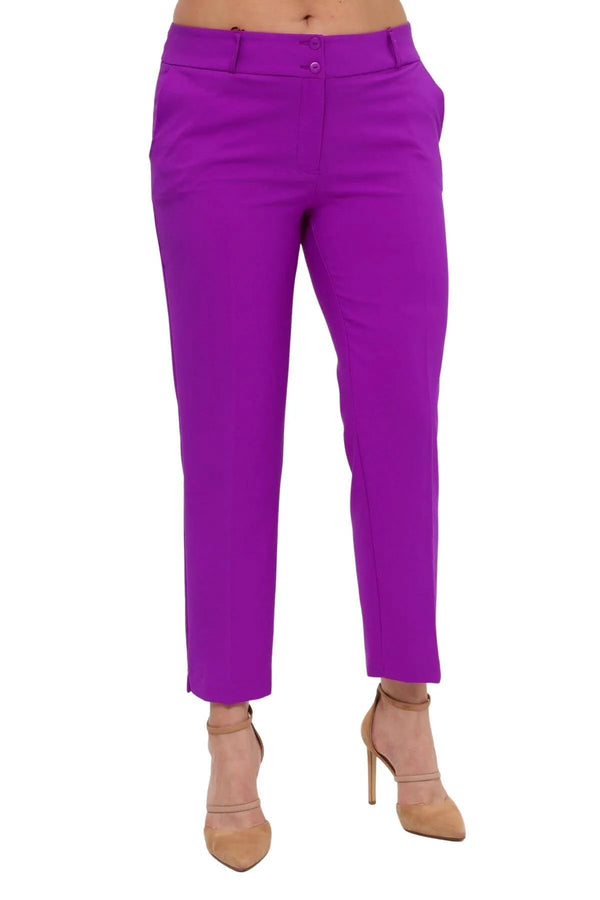 Женские брюки больших размеров с высокой талией и лайкрой - Комфорт и стиль на весь день