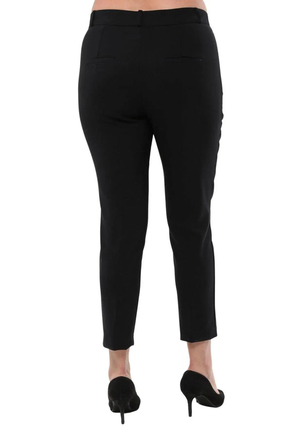 Büyük Beden Kadın Yüksek Bel Likralı Atlas Pantolon