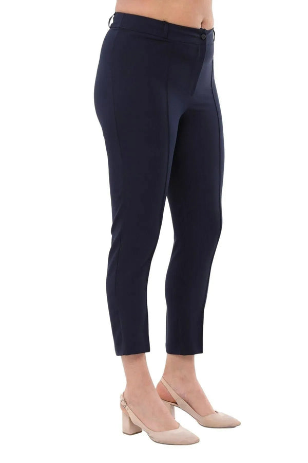 Büyük Beden Kadın Yüksek Bel Likralı Atlas Pantolon