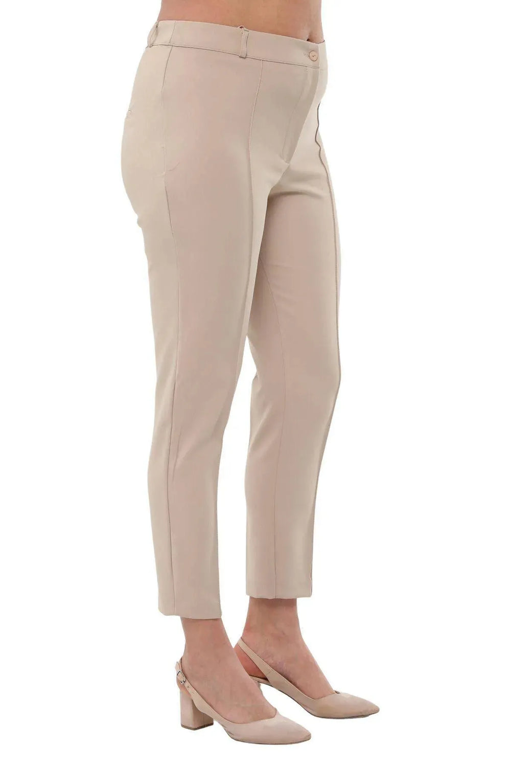 Büyük Beden Kadın Yüksek Bel Likralı Atlas Pantolon - Image 45