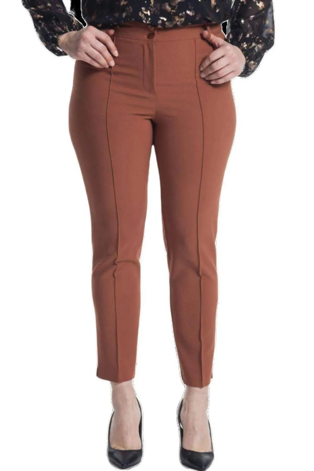 Büyük Beden Kadın Yüksek Bel Likralı Atlas Pantolon - Image 51