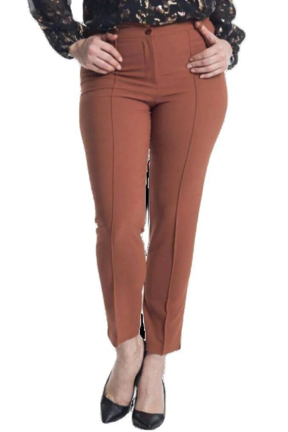 Büyük Beden Kadın Yüksek Bel Likralı Atlas Pantolon - Image 49