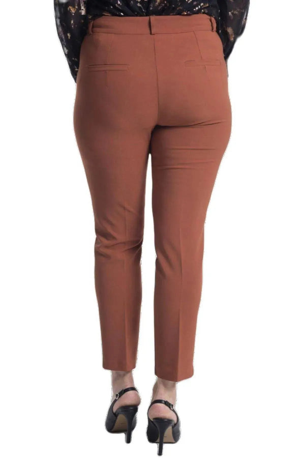 Büyük Beden Kadın Yüksek Bel Likralı Atlas Pantolon