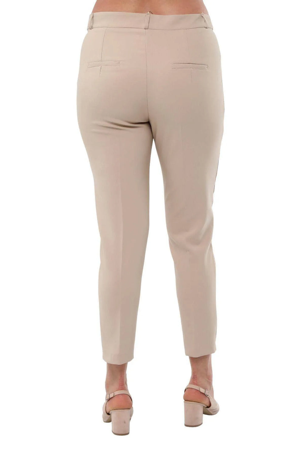 Büyük Beden Kadın Yüksek Bel Likralı Atlas Pantolon - Image 53