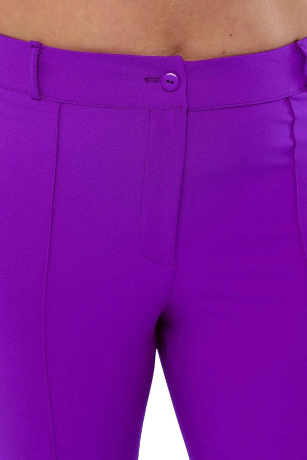 Büyük Beden Kadın Yüksek Bel Likralı Atlas Pantolon