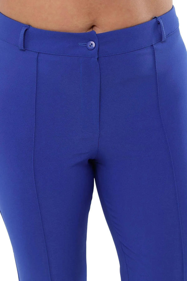 Büyük Beden Kadın Yüksek Bel Likralı Atlas Pantolon