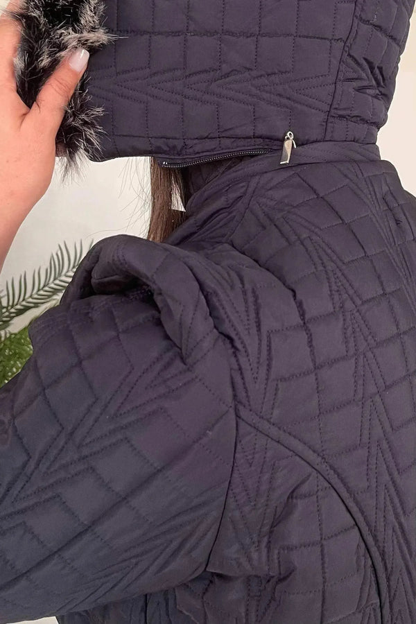 Büyük Beden Kürklü Mont - Kış Dış Giyim