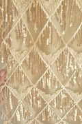 Elegantes Pailletten-Abendkleid in großen Größen - Gefüttert - Gold