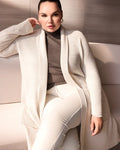 Strickcardigan in großen Größen mit Schalkragen – Acryl, Taschen mit Glitzerdetails