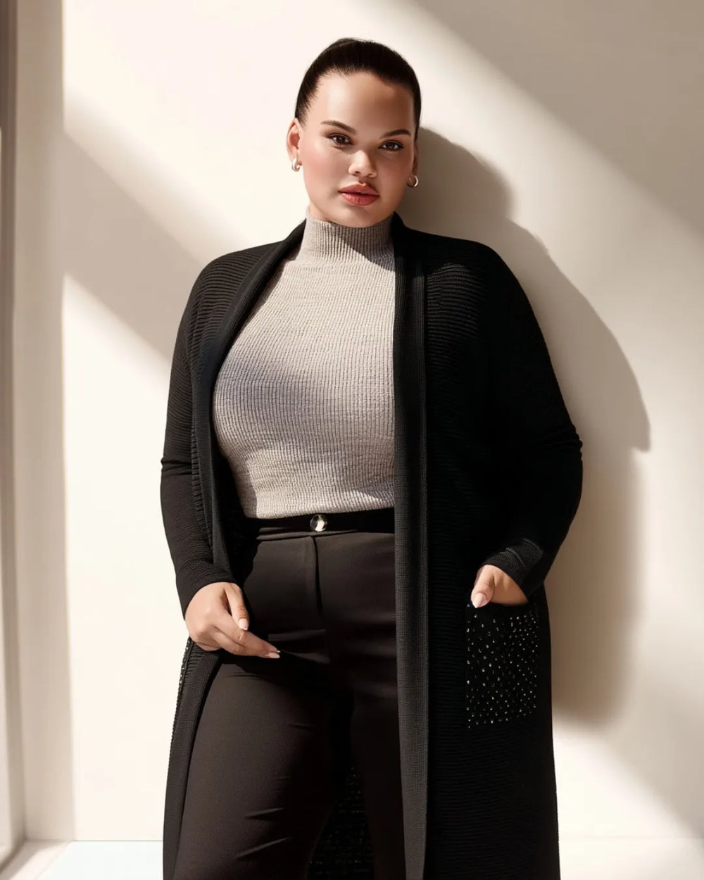 Комфорт и Изящество Встречаются: Кардиган на Пуговицах с Шалевым Воротником - Image 3