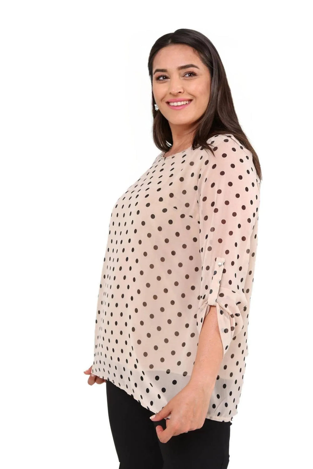 Büyük Beden Şifon Bluz Çiçek Desenli - Pamuklu Viskon Kumaş - Image 8