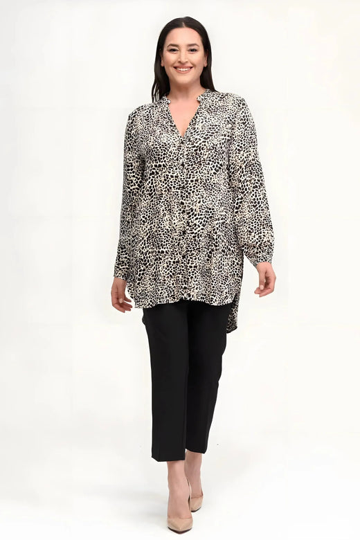 Tunique en viscose léopard Hanezza grande taille