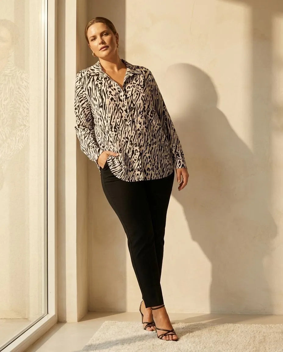 Специальный дизайн для женщин больших размеров: вискозная туника-рубашка - Image 5