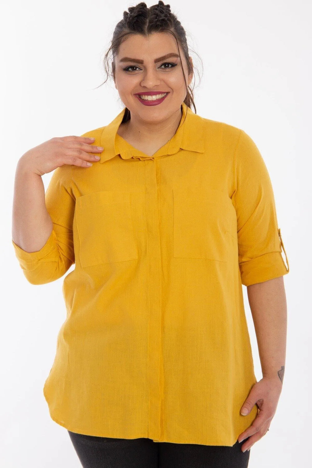 Cep Detaylı Gömlek - Image 3