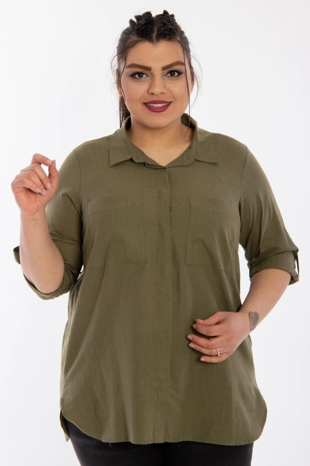 Cep Detaylı Gömlek - Image 4