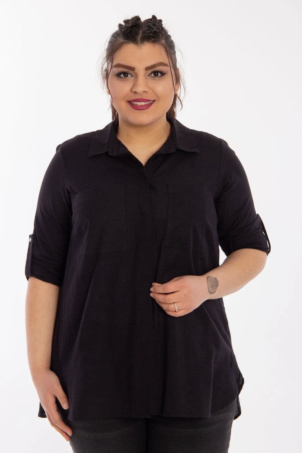 Cep Detaylı Gömlek - Image 10