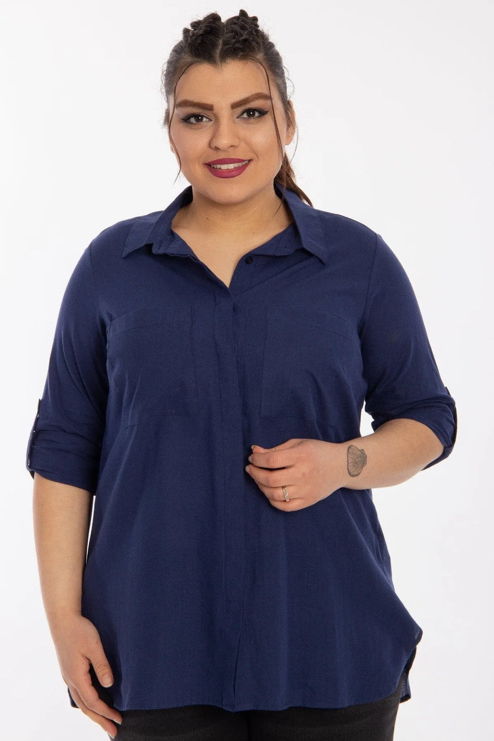 Cep Detaylı Gömlek - Image 20