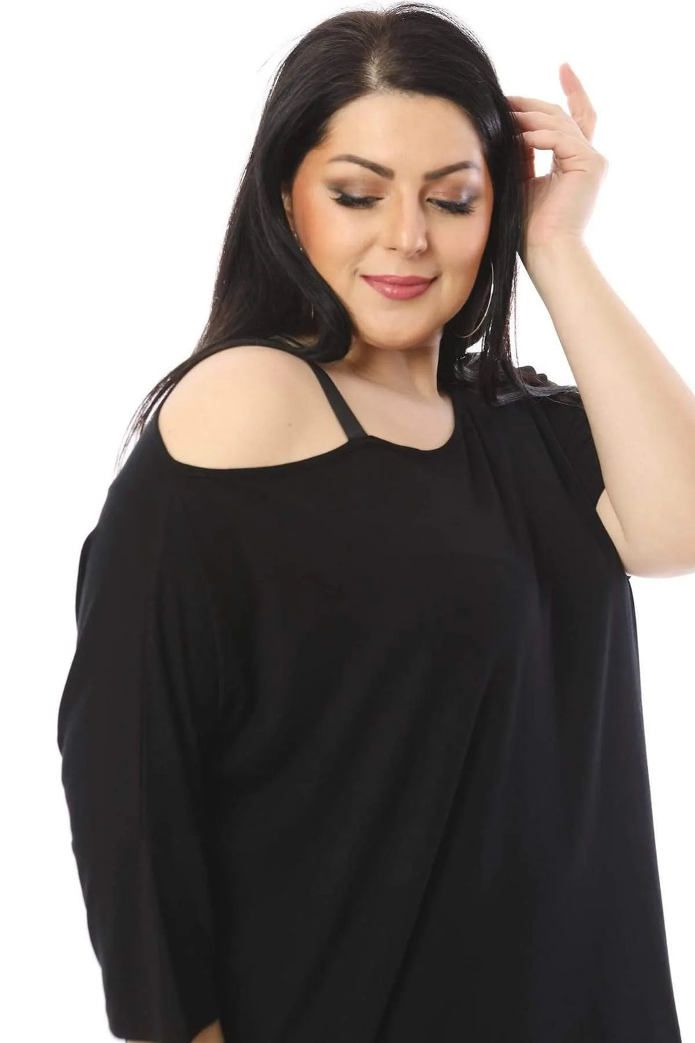 بلوزة فيسكوز بأكتاف مكشوفة: مصممة للنساء ذوات المقاسات الكبيرة - Image 14