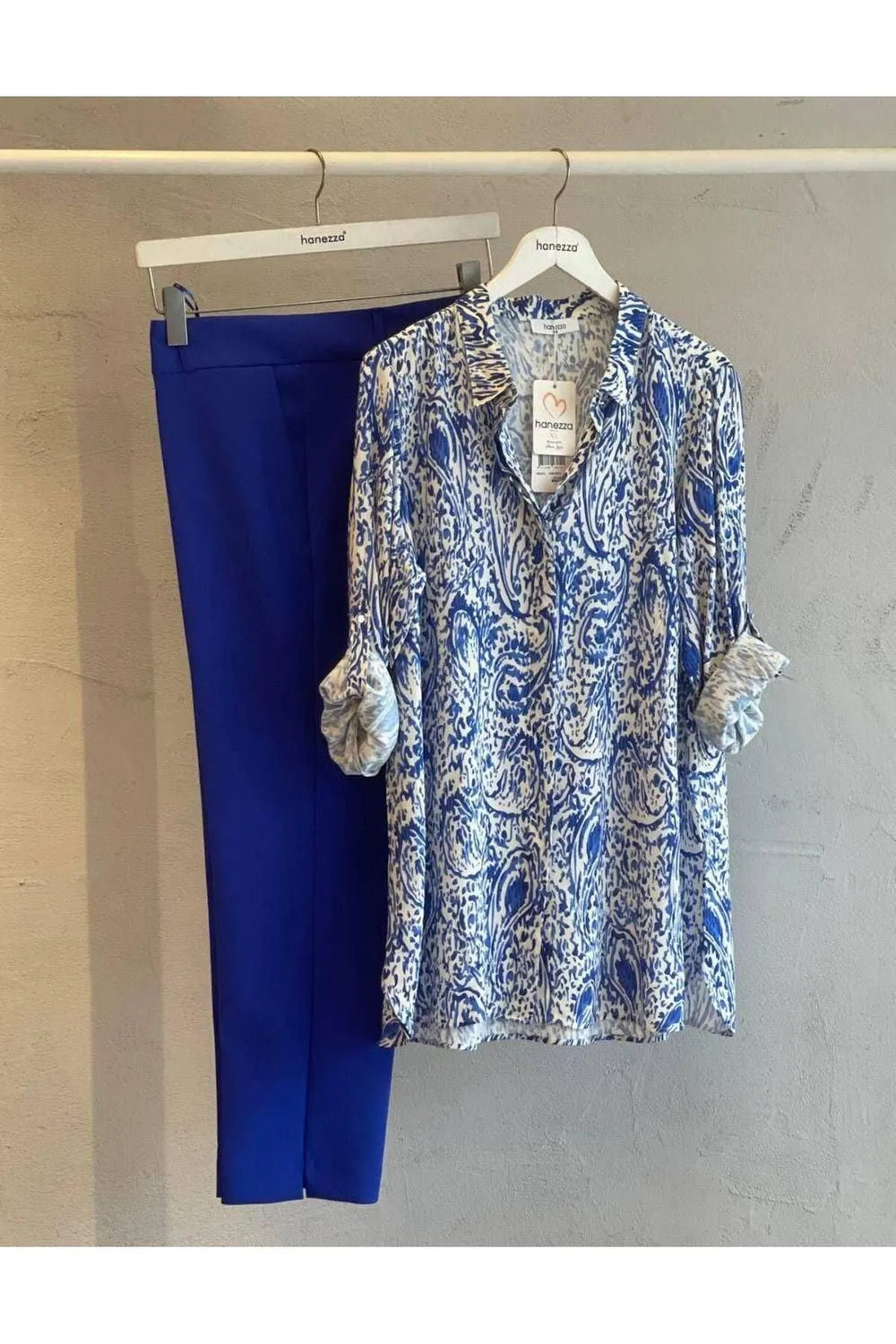 Eolie Desen | Büyük Beden Viskon Gömlek - Image 1