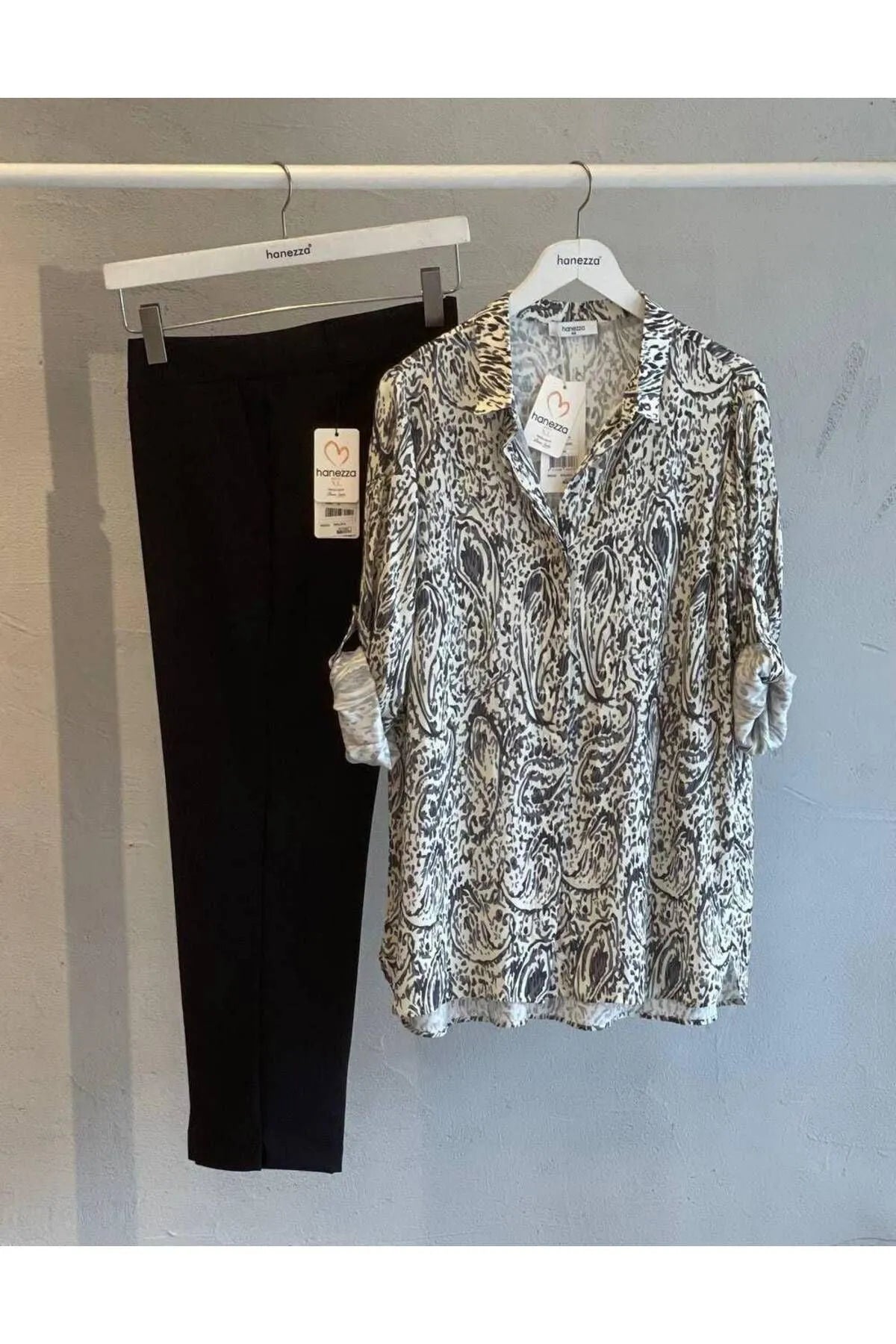 Eolie-Muster | Viscose-Bluse in Plus Size