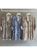 Eolie-Muster | Viscose-Bluse in Plus Size