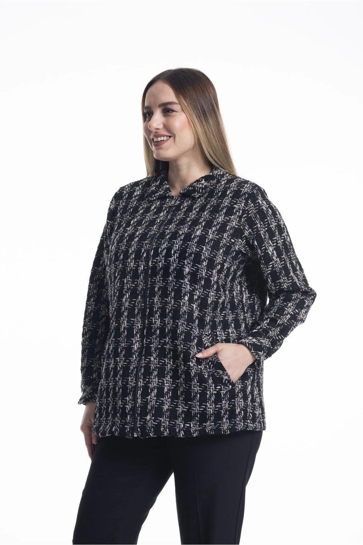 Sportliche Jacke mit Reißverschluss