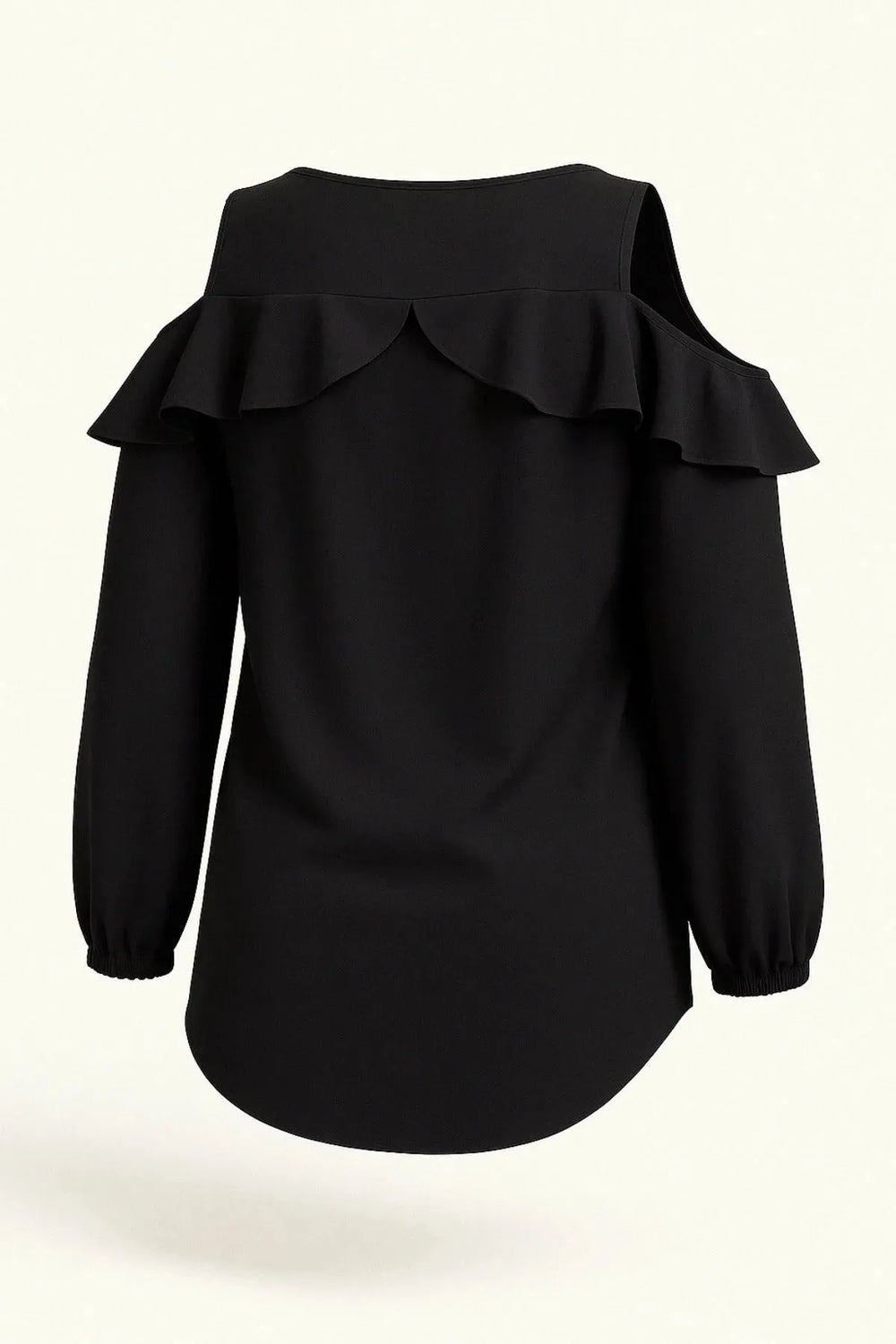 Ruffle Detail Evening Blouse | Off-the-Shoulder Evening Blouse - Plus Size - Image 2