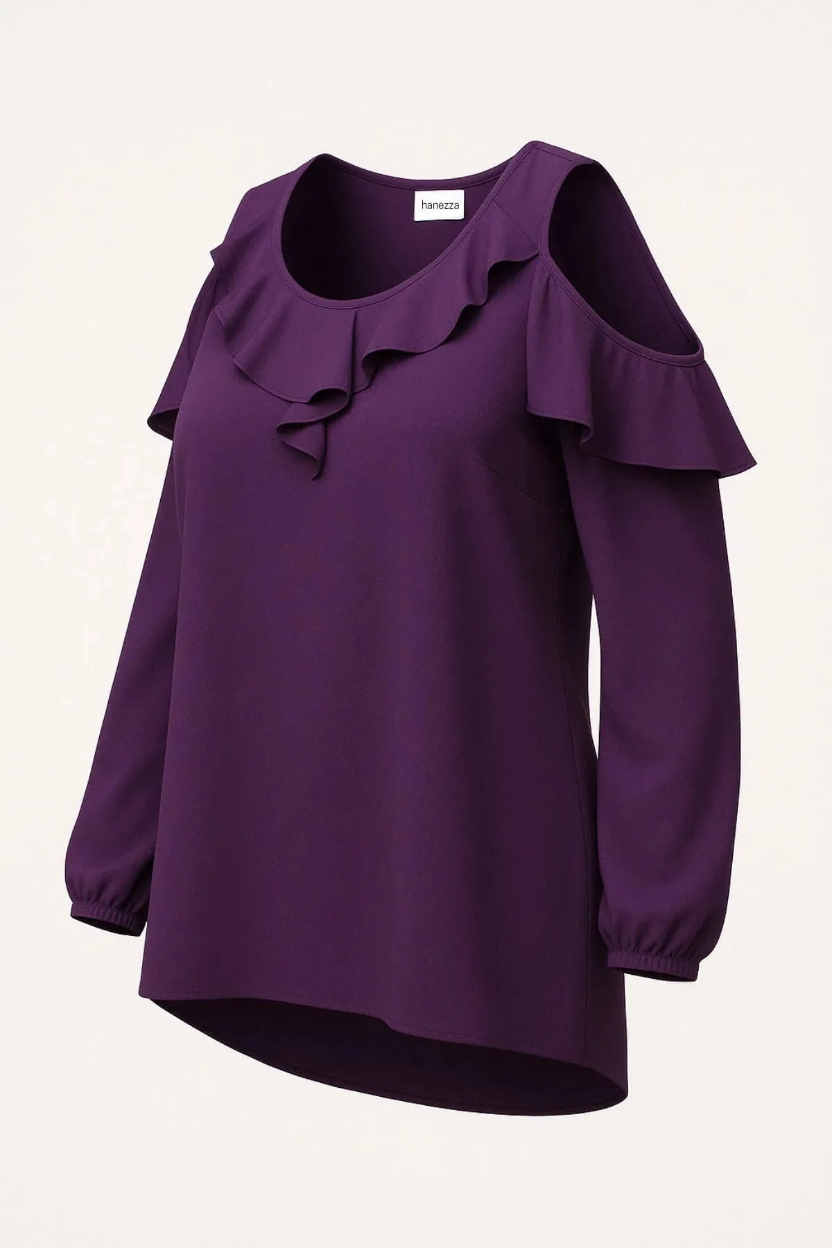 Abendbluse mit Rüschendetails | Off-Shoulder Abendbluse - Große Größen