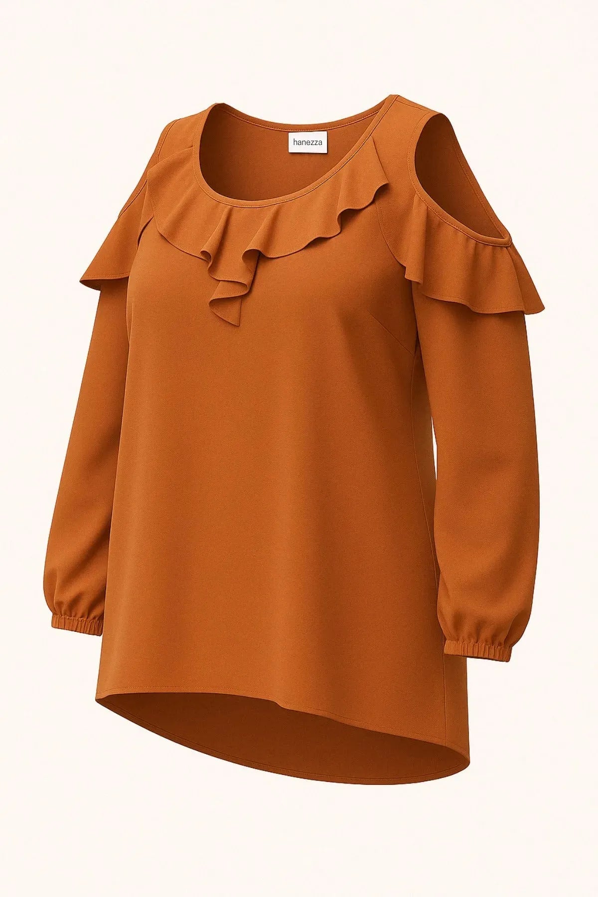 Abendbluse mit Rüschendetails | Off-Shoulder Abendbluse - Große Größen