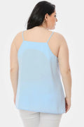 Hanezza Plus Size Bluse mit Blumenmuster aus Crêpe-Stoff und Spaghettiträgern
