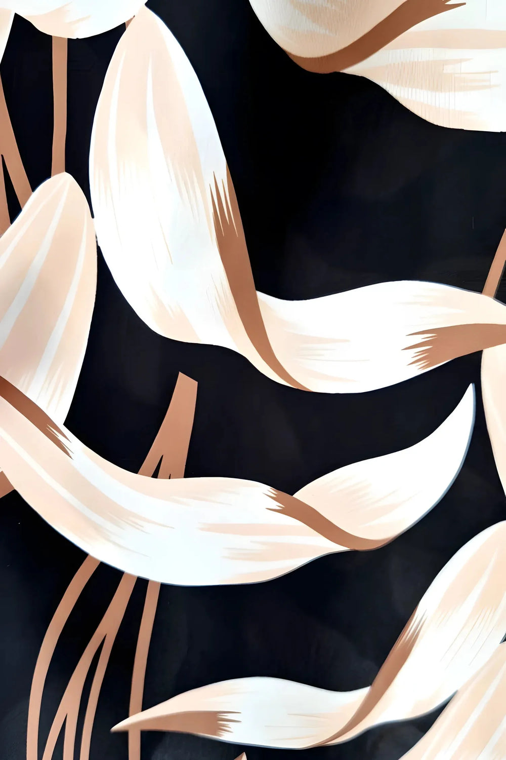 Hanezza Plus Size Patterned Satin Crepe Shirt - Elegant Floral - Image 11