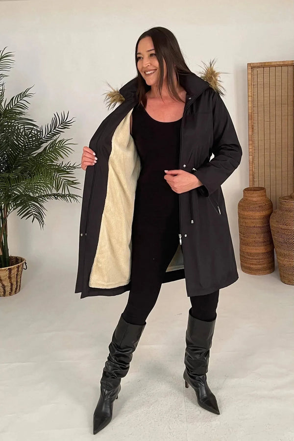 Тренч с плюшевой подкладкой большого размера для вашего повседневного стиля