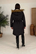 Trench-coat Grandes Tailles Hanezza avec Doublure en Peluche et Polaire