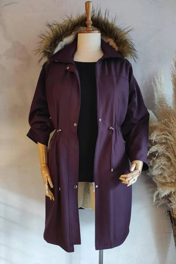 Тренч с плюшевой подкладкой большого размера для вашего повседневного стиля