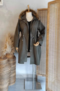 Trench-coat Grandes Tailles Hanezza avec Doublure en Peluche et Polaire