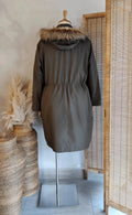 Trench-coat Grandes Tailles Hanezza avec Doublure en Peluche et Polaire
