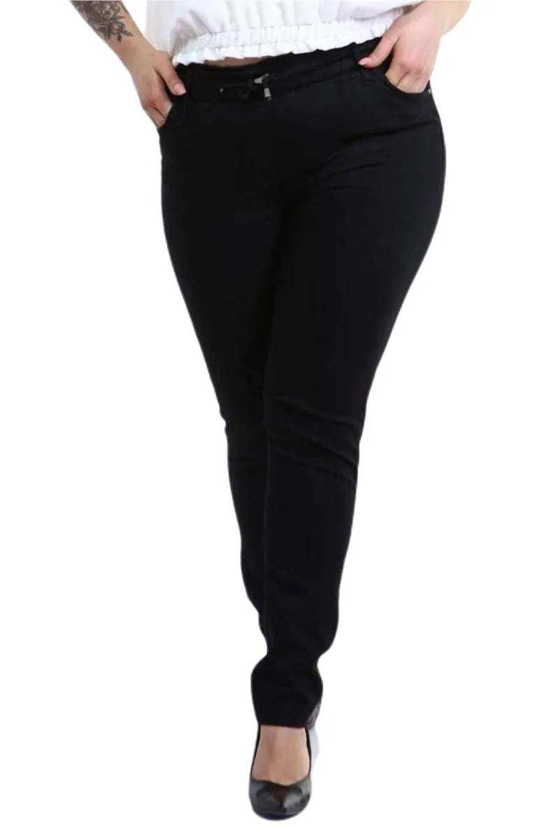 Hanezza Büyük Beden Lastikli Slim Fit Kot Pantolon - Pamuk - Image 5