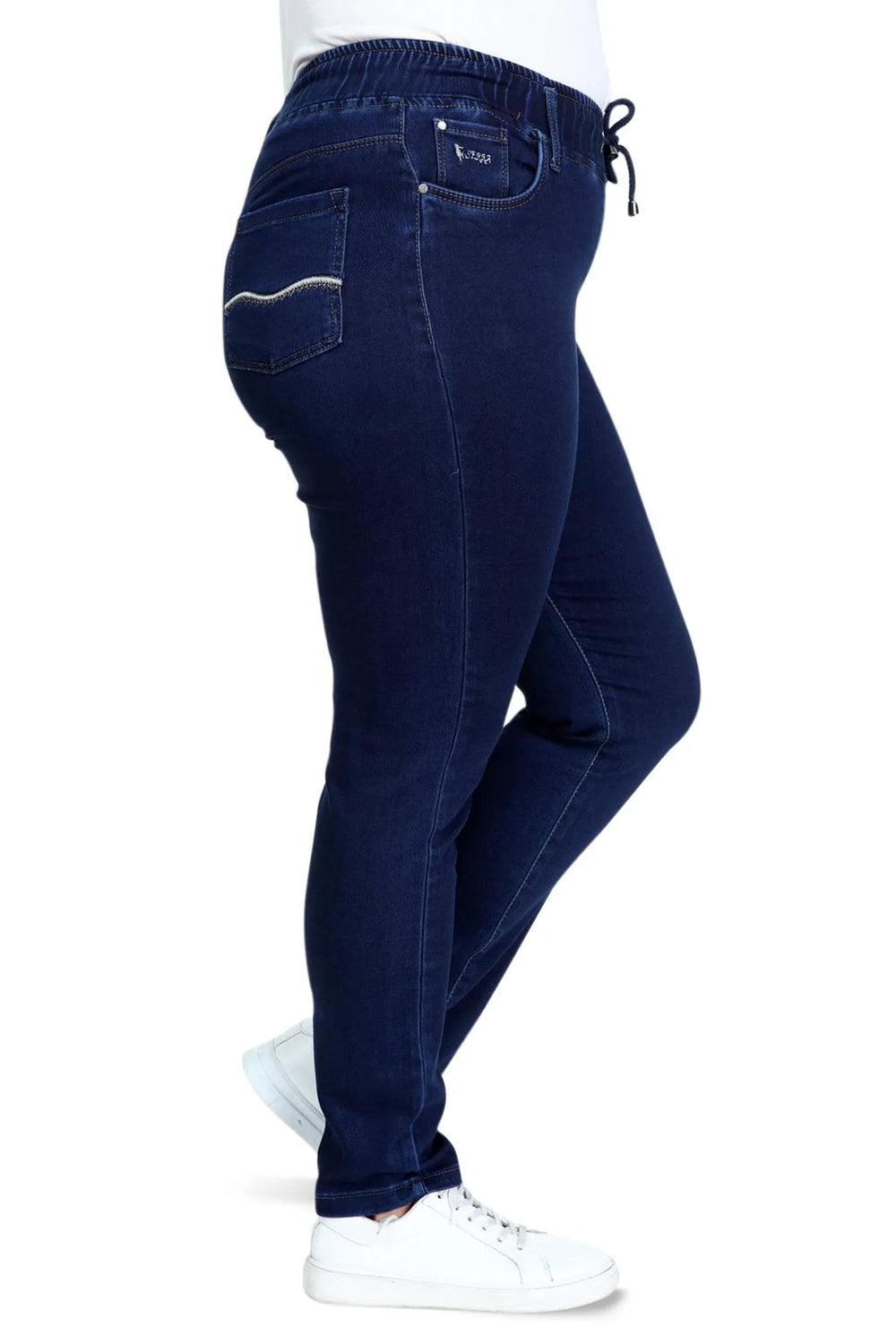 Hanezza Büyük Beden Lastikli Slim Fit Kot Pantolon - Pamuk - Image 8