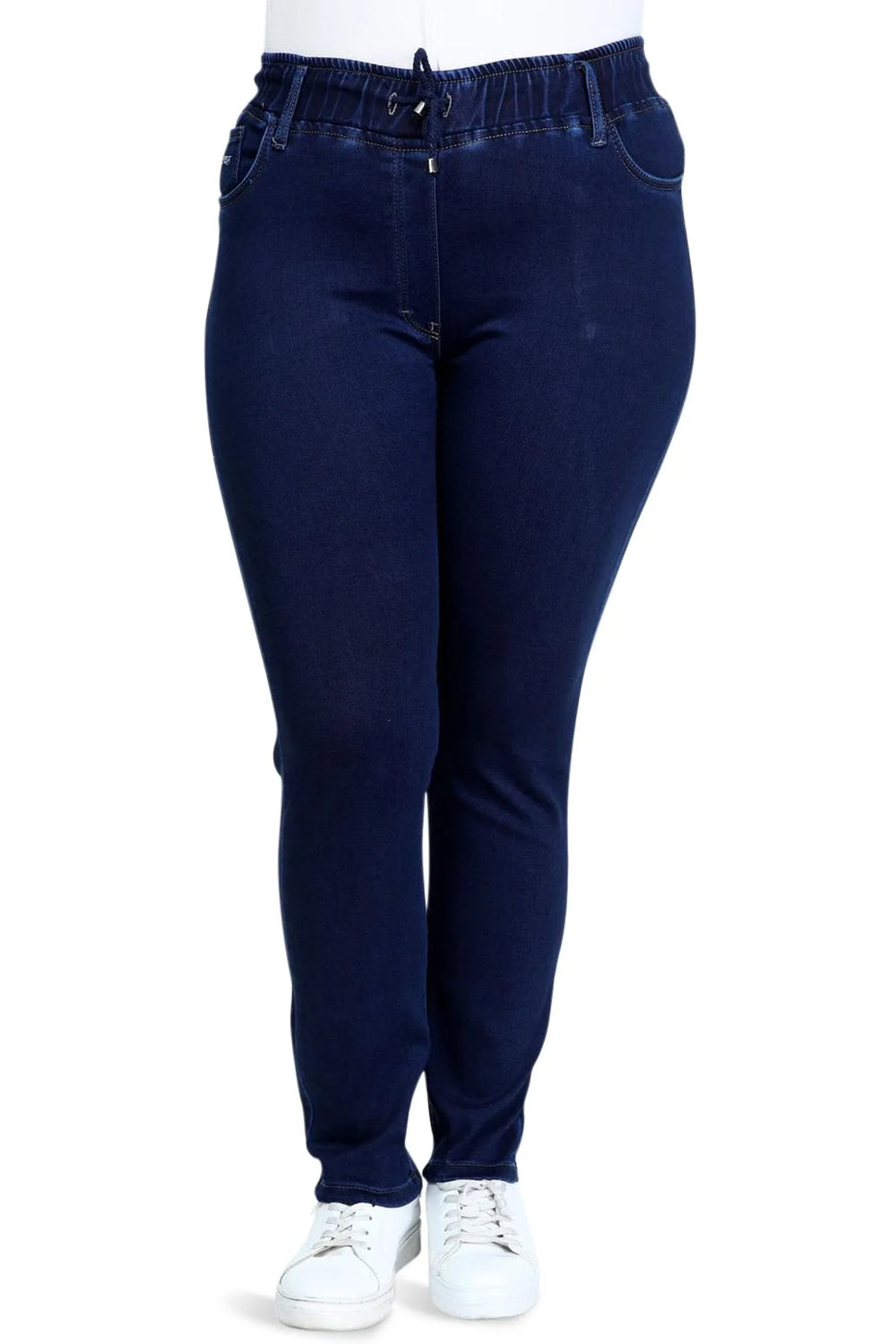 Hanezza Büyük Beden Lastikli Slim Fit Kot Pantolon - Pamuk - Image 10