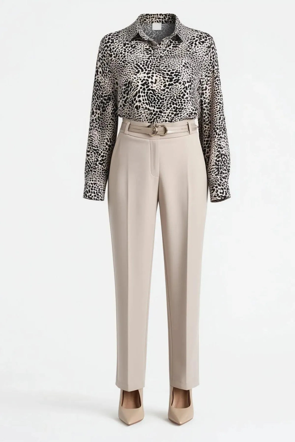 Hanezza Plus Size Leopard Print Cotton Viscose Tunic Shirt - Image 5