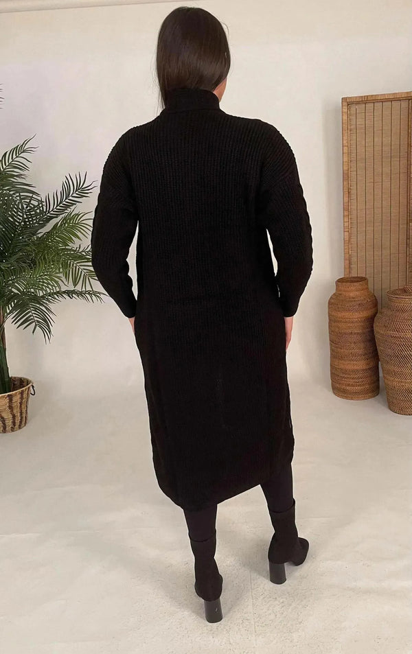 HANEZZA Plus Size Shawl Collar Knit Cardigan - Floral Pattern Cotton