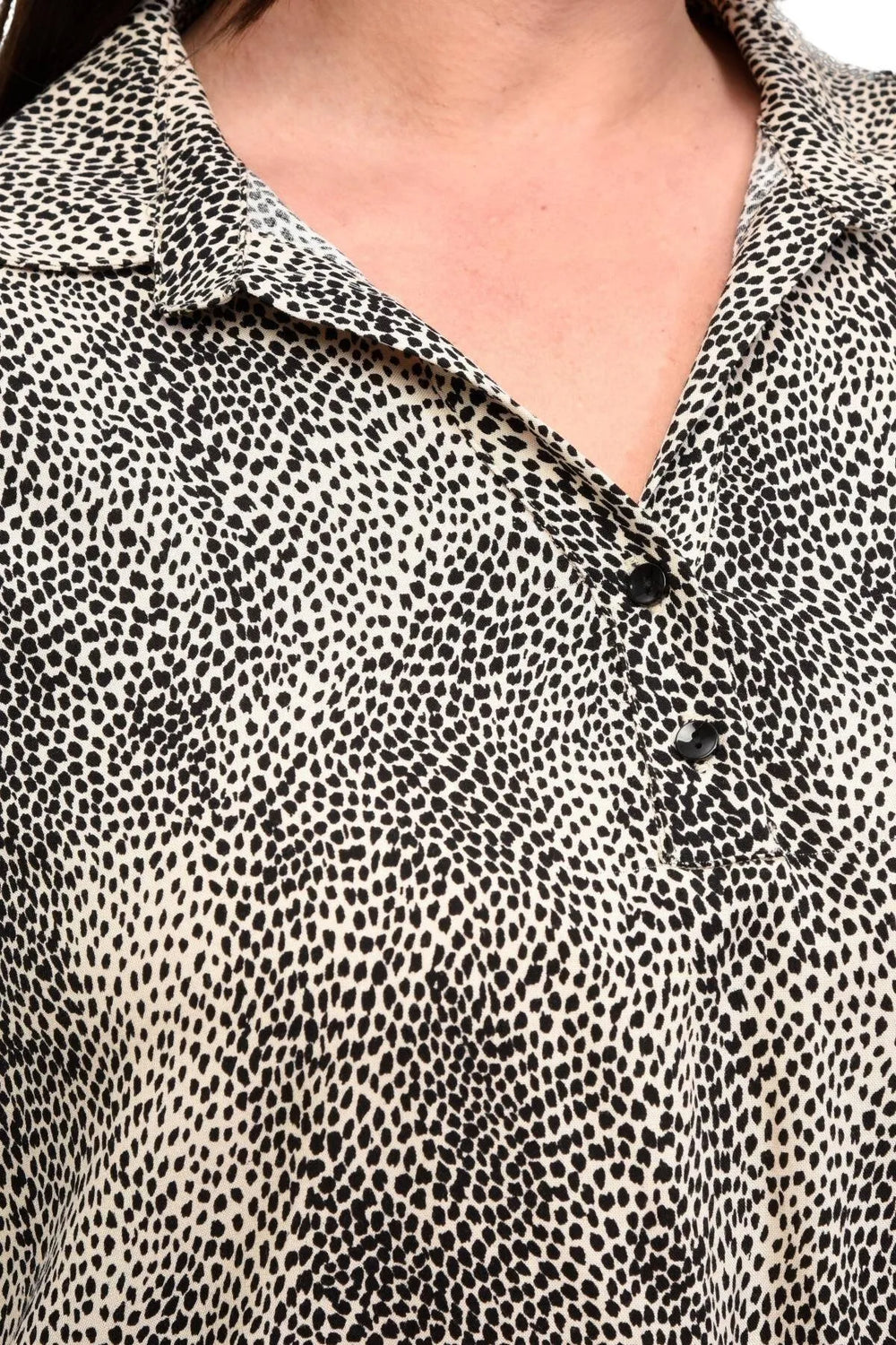 Hanezza Büyük Beden Tunik - Pamuklu Viskon Çiçek Desenli - Image 2