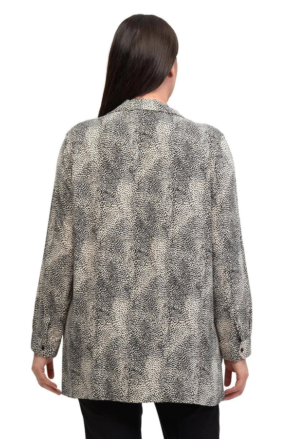 Hanezza Büyük Beden Tunik - Pamuklu Viskon Çiçek Desenli